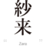 Zara:[Express your name in Japanese Kanji !]